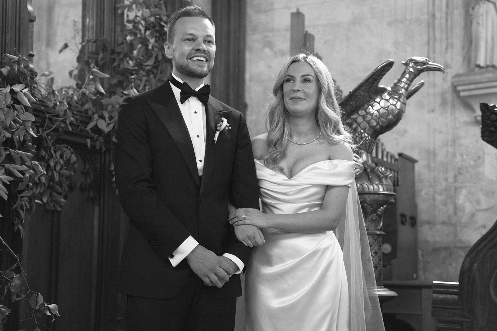Charlotte and Josh during their Humanist ceremony at Sudeley Castle